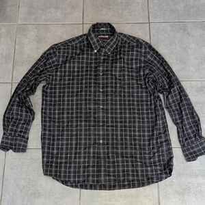 Kirkland Signature Men's Dark Plaid Shirt
